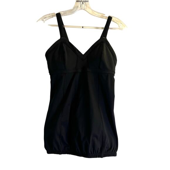 lululemon biking top womens black size 6 sleeveless - Picture 2 of 4